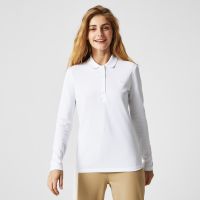 Женская приталенная рубашка-поло Lacoste приталенного кроя из эластичного хлопка