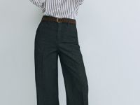 Широкие джинсы Wide leg с высокой посадкой, Черный