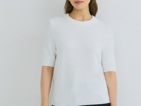 Джемпер с коротким рукавом, Белый