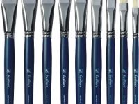 Кисть щетина №12 овальная Альбатрос "Байкал" длинная ручка