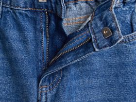 Джинсы Mom для девочек, Синий