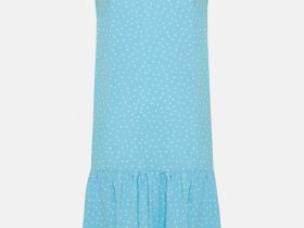 Сарафан силуэта трапеция с принтом в горошек