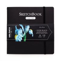 Скетчбук для графики Малевичъ "GrafArt" Total Black 19х19 см 20 л 150 г
