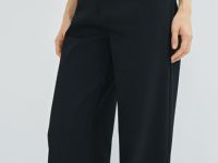 Утеплённые широкие джинсы, Черный