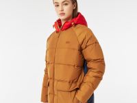Женская стёганая куртка Lacoste с капюшоном