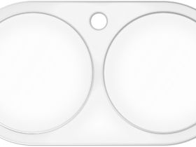 Защитное стекло Krutoff для объективов камеры Apple iPhone 17 с белым ободком