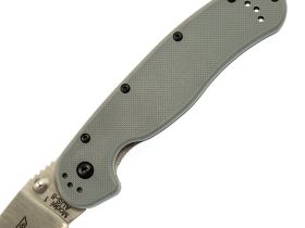 Нож складной Ontario RAT-1, сталь Aus-8, Satin, рукоять термопластик GRN, gray