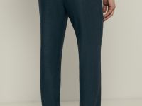 Брюки зауженного кроя с добавлением льна