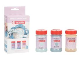 Набор меловых красок Talens "Art Creation" Vintage Синие цвета 2цв*100мл + медиум кракелюрный 100мл