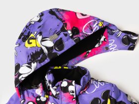 Комплект текстильный с полиуретановым покрытием для девочек: куртка, полукомбинезон