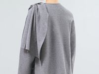 Кардиган с шарфом, Серый