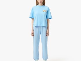 Женская футболка Lacoste свободного кроя