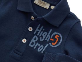 Поло с длинным рукавом для маленького мальчика