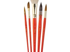 Набор кистей для акварели Pinax x Lesya Poplavskaya "MASTERS CHOICE SET IV" 5 шт, ассорти