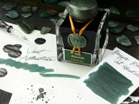 Чернила в банке Herbin Prestige 1798, 50 мл, Coraline d'Egypte Оранжевый с серебряными блестками