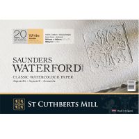 Альбом-склейка для акварели Saunders Waterford Rough крупное зерно 26х18 см 20 л 300 г белый