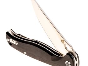 Складной нож QSP Knife Gavial, сталь D2, рукоять G10, черный