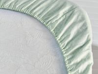 Простыня на резинке Light olive, перкаль