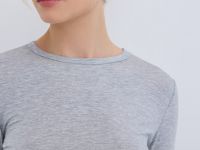 Лонгслив с шёлком, Серый
