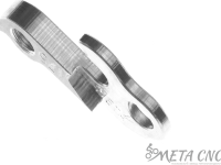 Держатель заднего переключателя "петух" Meta №175 фрезерованный (серебристый)