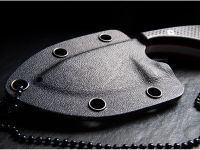 Шейный нож с фиксированным клинком Boker Sigyn, сталь D2, рукоять G10, черный