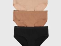 Трусы средней посадки, 3 шт., Бежевый