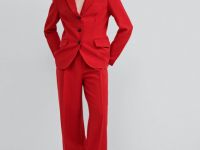 Прямые брюки, Красный