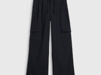 Брюки с карго-карманами для девочек, Черный