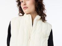 Женский стёганый жилет Lacoste на молнии с открытыми карманами