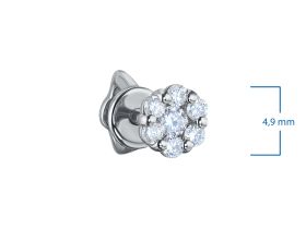 Пусеты из белого золота с бриллиантами э4701пс04152800