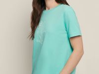 Футболка приталенного силуэта с принтом