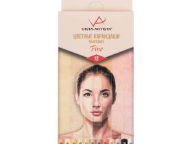 Набор карандашей цветных VISTA-ARTISTA "Fine" Skintones 12 цв, заточенный