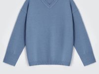 Джемпер с v-образной горловиной и широкими рукавами