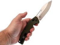 Складной нож Obertech ns-01 Drop point satin, сталь VG-10, рукоять G10, олива