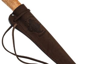 Нож Северный средний, сталь Х12 МФ, рукоять карельская береза, с откованным долом