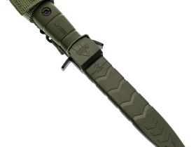 Тактический нож Kizlyar Supreme Vector Olive, сталь 420HC TW, рукоять кратон, хаки