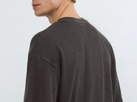 Футболка из структурной ткани, Серый