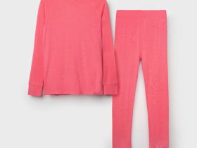 Термокомплект трикот. для девочек: фуфайка (футболка) с длин. рук, брюки для эпизод. использования