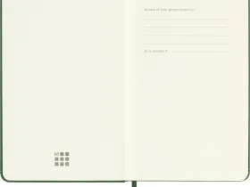 Записная книжка в линейку Moleskine "Classic" Pocket 90х140 мм 192 стр., твердая обложка зеленая