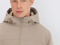 Утеплённая куртка с капюшоном, Бежевый