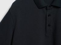 Поло из плотного хлопка, Черный