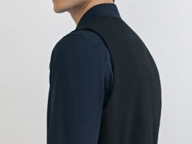 Жилет из структурной ткани, Черный