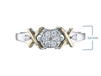 Классическое кольцо из белого золота с бриллиантами э4101кц02203650