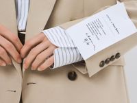 Двубортный жакет O'STIN x Яндекс Книги, Бежевый