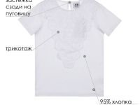 Блузка трикотажная с кружевом для девочки