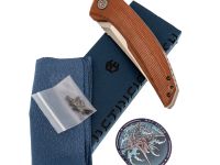 Складной нож Petrified Fish DeepSea PFP05BRMS, сталь K110, рукоять Micarta Brown