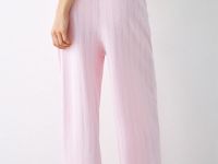 Пижамные брюки из ажурного трикотажа, Розовый