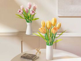 JK29312 Конструктор Букет розовых тюльпанов