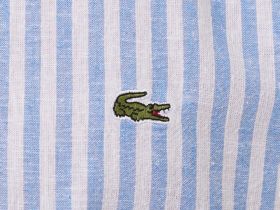 Мужская рубашка Lacoste приталенного кроя в полоску