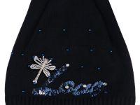 Шапка вязаная с отворотом для девочки